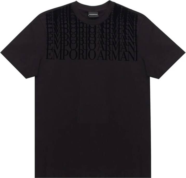 Emporio Armani T-shirts and Polos Black Zwart Heren