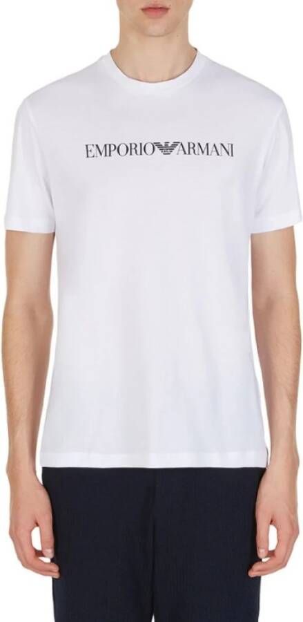 Emporio Armani Heren Crew Neck Logo T-shirt White Heren