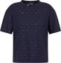 Emporio Armani Devoré T-shirt met adelaarmotief Blue Dames - Thumbnail 1