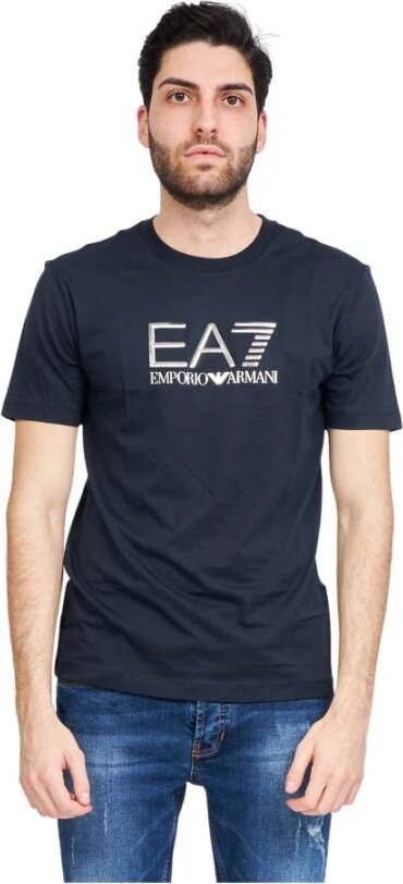 Emporio Armani T-Shirts Blauw Heren