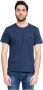 Emporio Armani Katoenen Logo Patch T-Shirt Blue Heren - Thumbnail 1