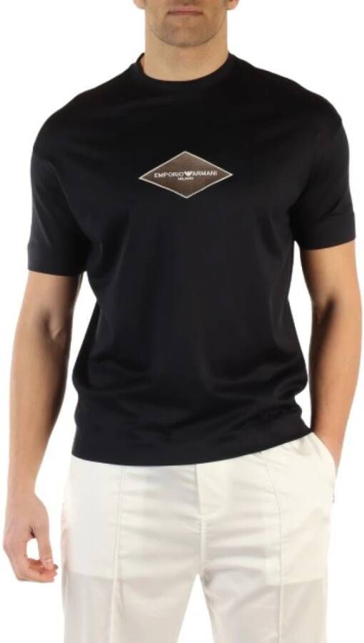 Emporio Armani Klassiek Katoenen T-Shirt voor Heren Black Heren