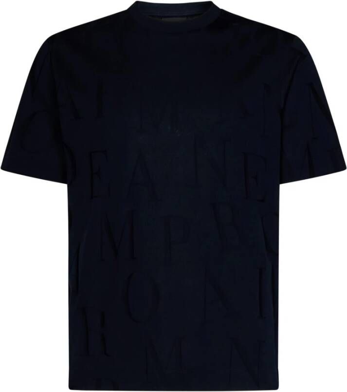 Emporio Armani T-Shirts Blauw Heren