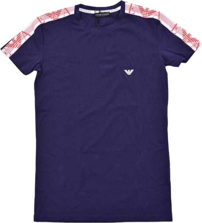 Emporio Armani T-Shirts Blauw Heren
