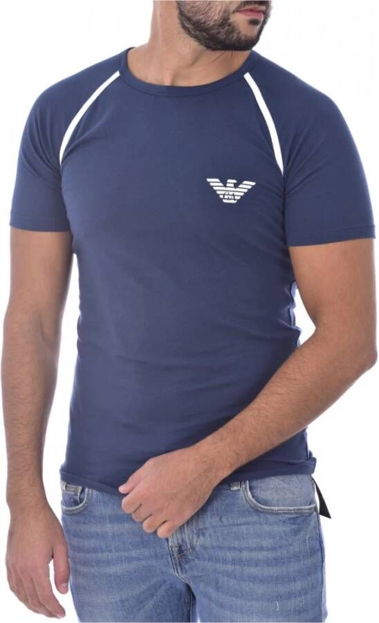 Emporio Armani T-Shirts Blauw Heren