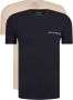 Emporio Armani 2-Pack Stretch Katoenen T-shirts V-hals Slim Fit Korte Mouwen Blue Heren - Thumbnail 1