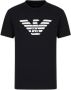Emporio Armani Gestreept Logo T-shirt Black Heren - Thumbnail 1