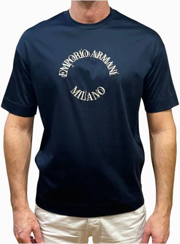 Emporio Armani T-shirts Blauw Heren