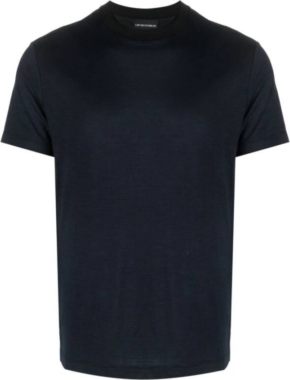 Emporio Armani T-Shirts Blauw Heren