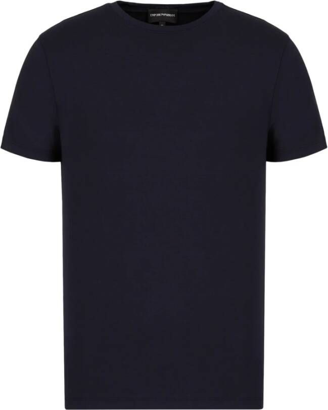 Emporio Armani Iconische Navy Polo en T-shirt van Blue Heren