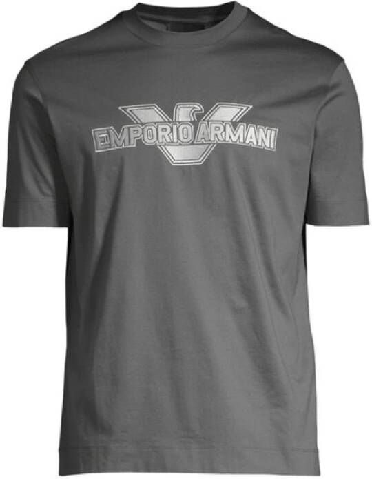 Emporio Armani Upgrade je garderobe met deze klassieke katoenen T-shirt Gray Heren
