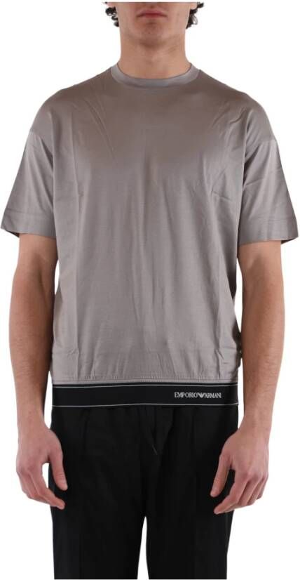 Emporio Armani Katoenen Ronde Hals T-shirt voor Heren Gray Heren