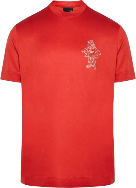 Emporio Armani T-Shirts Rood Heren