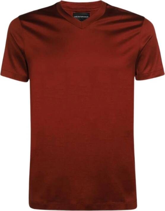 Emporio Armani V-Hals T-Shirt Red Heren