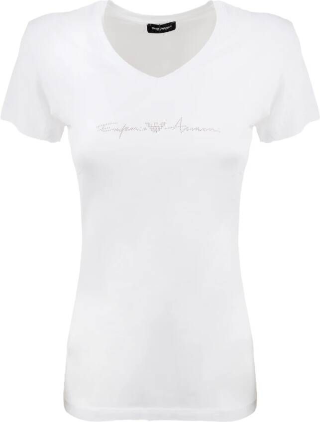 Emporio Armani Heren T-shirt van katoen Wit Dames