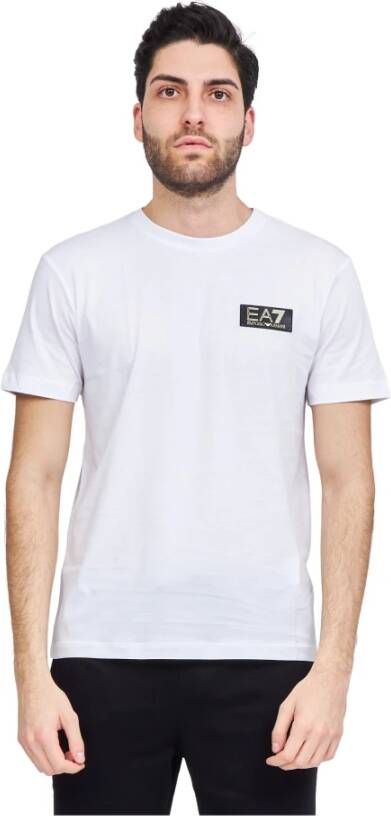 Emporio Armani EA7 Wit Ronde Hals T-shirt White Heren