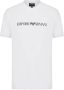 Emporio Armani Heren Crew Neck Logo T-shirt White Heren - Thumbnail 1