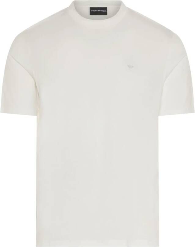 Emporio Armani Logo T-Shirt Upgrade je casual garderobe met stijl White Heren