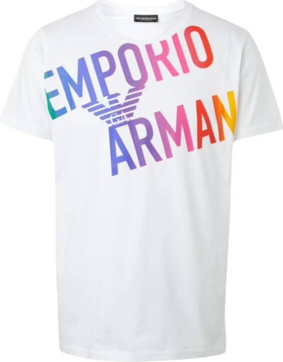 Emporio Armani Half Mouw T-shirt White Heren