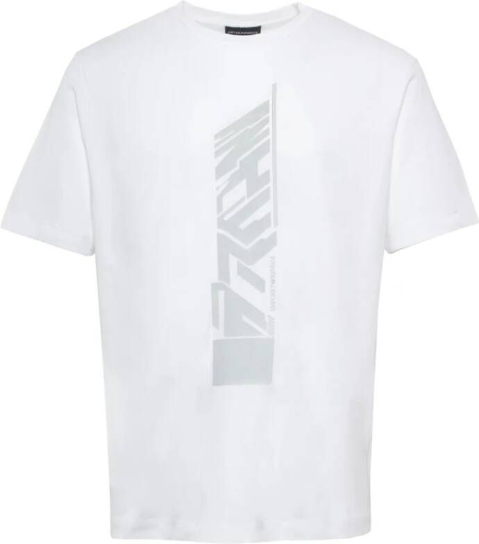 Emporio Armani Grafische Print T-shirt White Heren