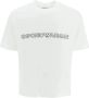 Emporio Armani Luxe Lyocell Blend T-Shirt voor Heren White Heren - Thumbnail 1