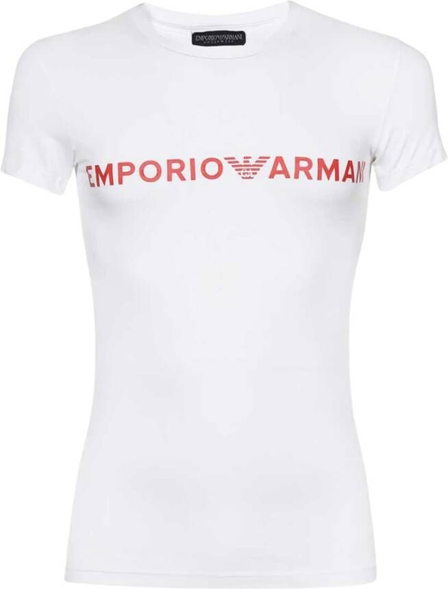 Emporio Armani Katoenen T-Shirt White Heren
