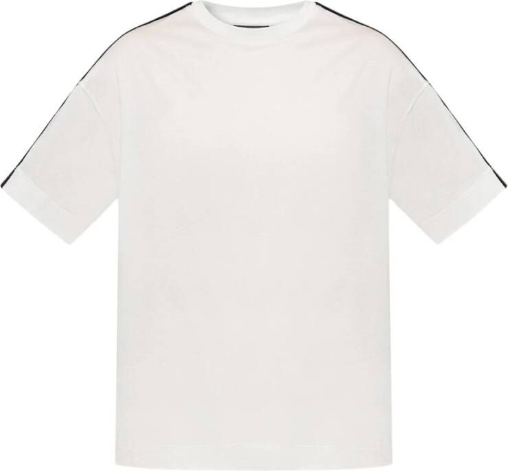 Emporio Armani Heren Logo Tape Reliëf T-shirt White Heren
