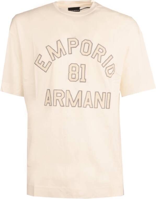 Emporio Armani Katoenen T-Shirt voor Heren White Heren
