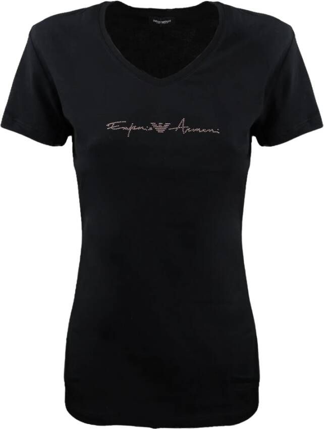 Emporio Armani Heren T-shirt van katoen Black Dames