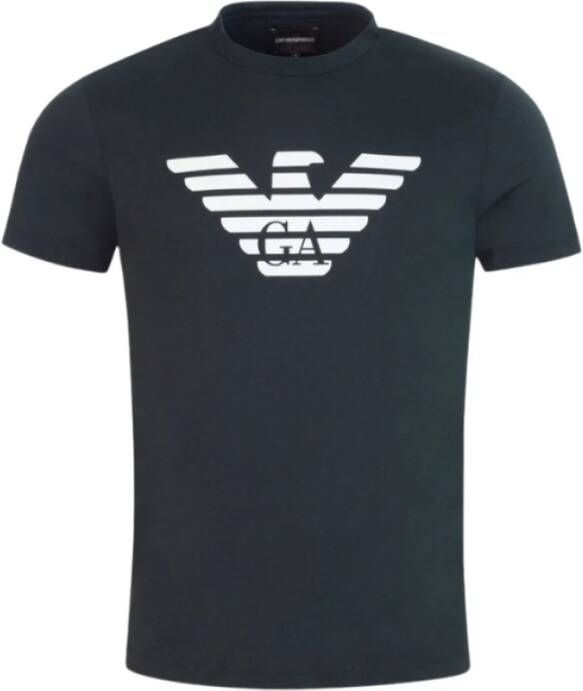 Emporio Armani Hoogwaardig katoenen T-shirt voor heren Black Heren