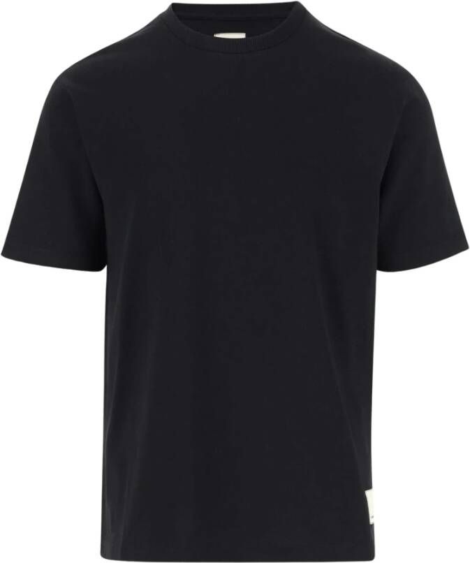 Emporio Armani Zwarte Heren T-Shirt van Katoen met Ronde Hals Black Heren