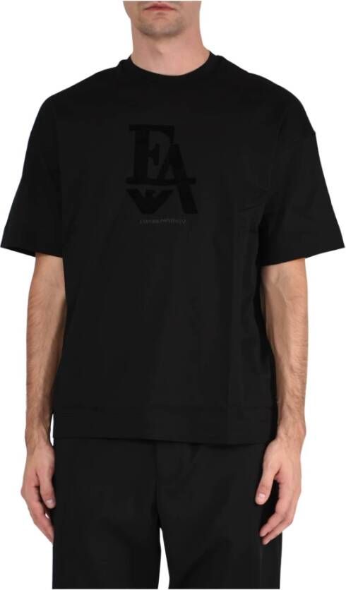 Emporio Armani Logo Crewneck T-Shirt Black Heren