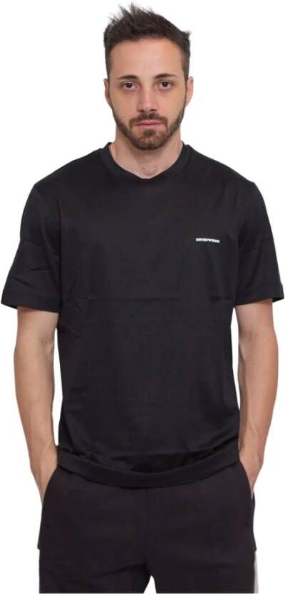 Emporio Armani T-shirt met logo-print Black Heren