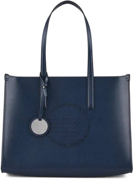 Emporio Armani Shoppers Shopping Bag M Minidollaro Pu in blauw