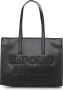 Emporio Armani Zwarte schoudertas met tonale logo belettering Black Dames - Thumbnail 6