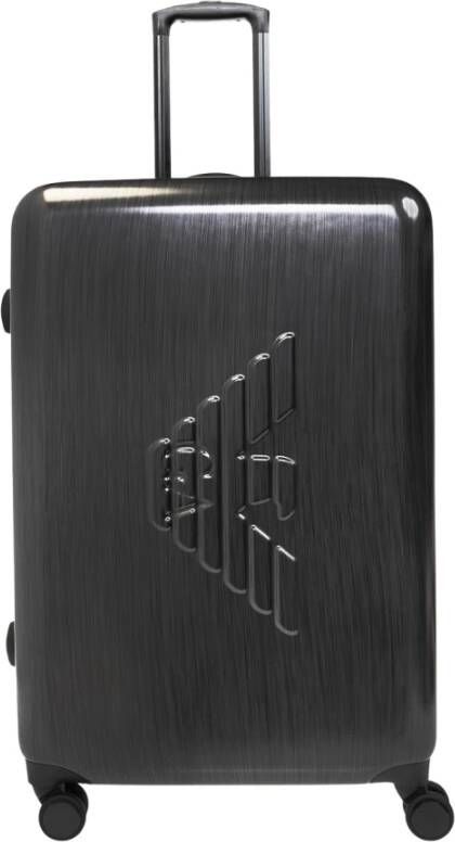 Emporio Armani Trolley koffer met logo Grijs Heren