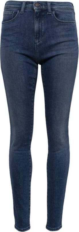 Emporio Armani Indigo Blauwe Skinny-Cut Denim Jeans Blue Dames