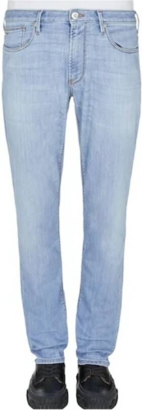 Emporio Armani Lichtblauwe Slim-fit Jeans Blue Heren