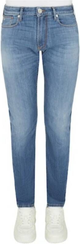 Giorgio Armani Straight Jeans Blauw Heren