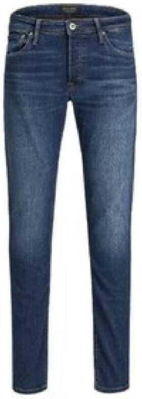 Emporio Armani Slim Fit Denim Jeans met Vijf Zakken Blue Heren