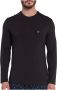 Emporio Armani Zwarte Stretch T-shirt met Geborduurd Logo Black Heren - Thumbnail 1