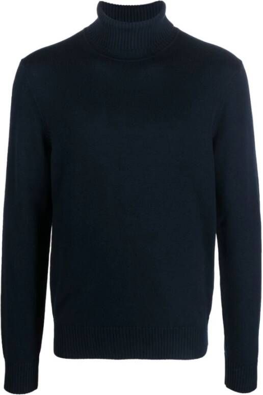 Armani Blauwe Sweater Essentials Turtleneck Blue Heren