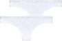 Emporio Armani 2-Pack Braziliaanse Slip met Zilveren Logo Elastiek White Dames - Thumbnail 1