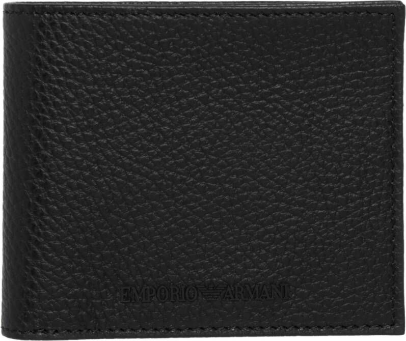 Emporio Armani Blauwe Marineblauwe Portemonnee met Logo en Muntvakje Blue Heren