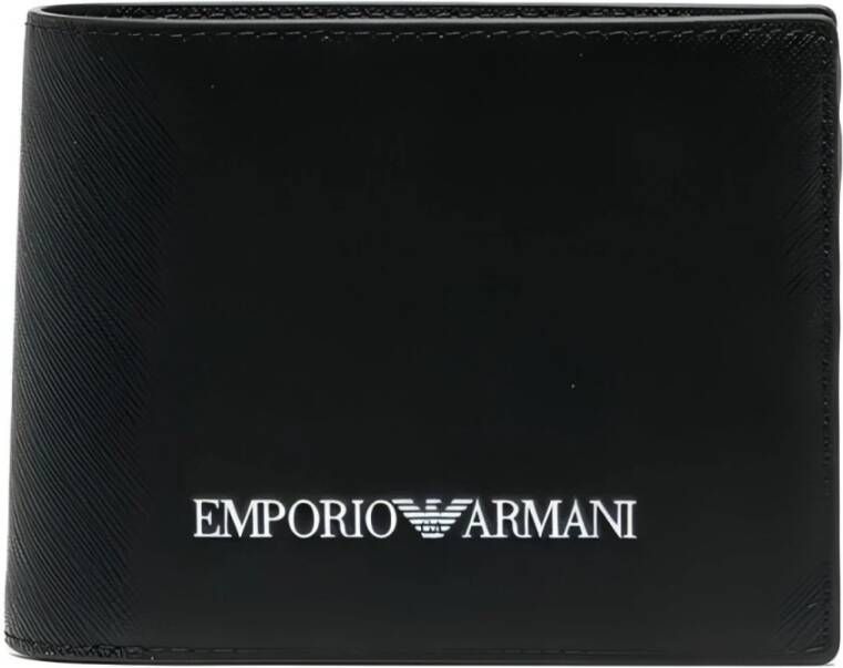 Emporio Armani Wallet With Coin Pocket Black Heren