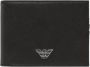 Emporio Armani Zwarte portemonnee met stoffen en bonded lederen voering Black Heren - Thumbnail 2