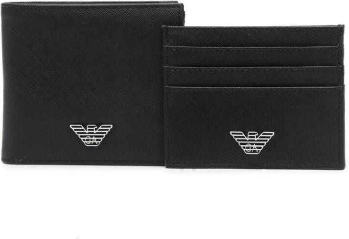 Emporio Armani Minimalistische Portemonnee met Logo en Kaartsleuven Black Heren - Foto 3