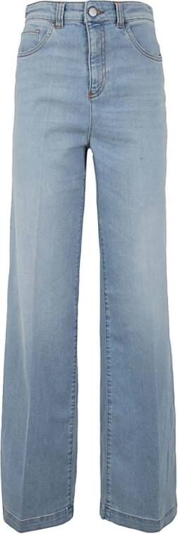 Emporio Armani Wijde Straight Jeans Blue Dames