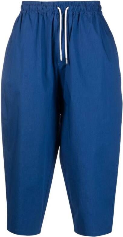 Emporio Armani Wide Trousers Blauw Heren