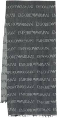 Emporio Armani Winter Scarves Blauw Heren